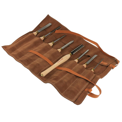 En Mina 8 Pocket Suede Woodturning Chisel Roll