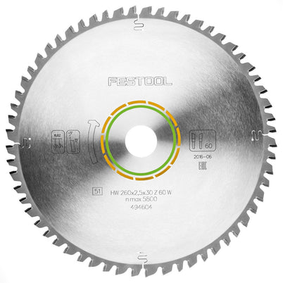 Festool Saw Blade - 260mm 60 Tooth