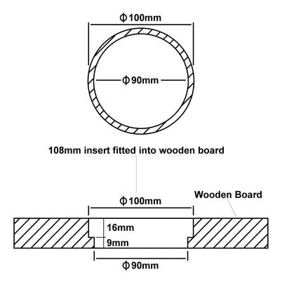 Carbatec 108mm Hygrometer Insert