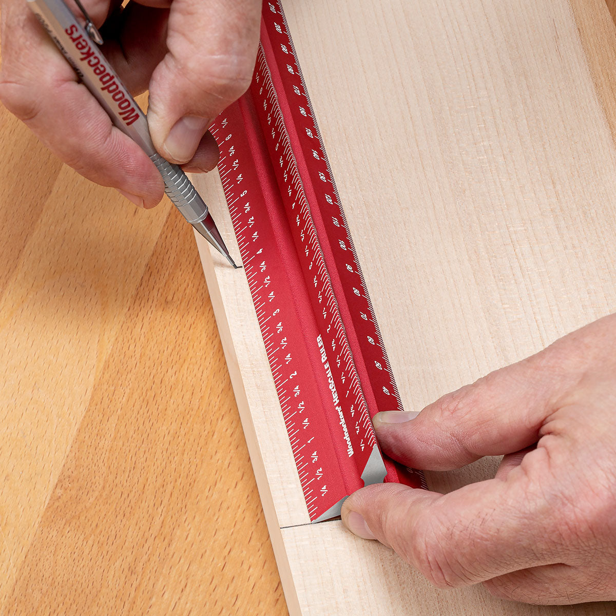 Woodpeckers HexScale Rule 300mm 12in with Stop HXSCL-12