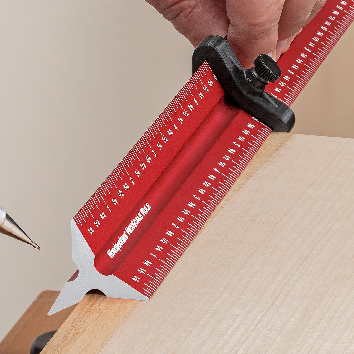 Woodpeckers HexScale Rule 300mm 12in with Stop HXSCL-12