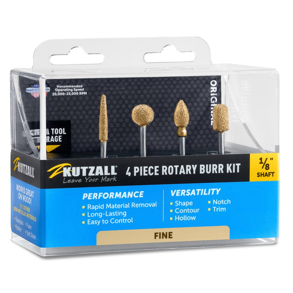 Kutzall Original Burr Kit for 1/8” Grinders - 4 Piece Fine Kit