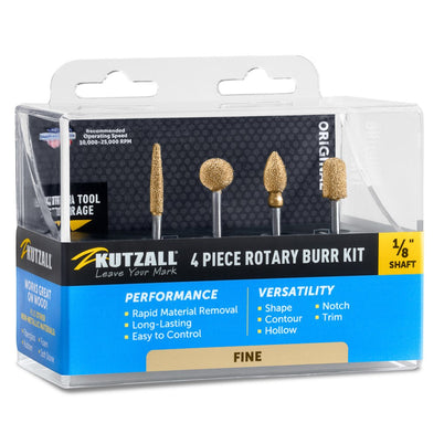 Kutzall Original Burr Kit for 1/8” Grinders - 4 Piece Fine Kit