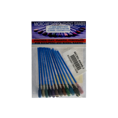 Micro-Mesh Polishing Swabs 3" Set of 12 Variety