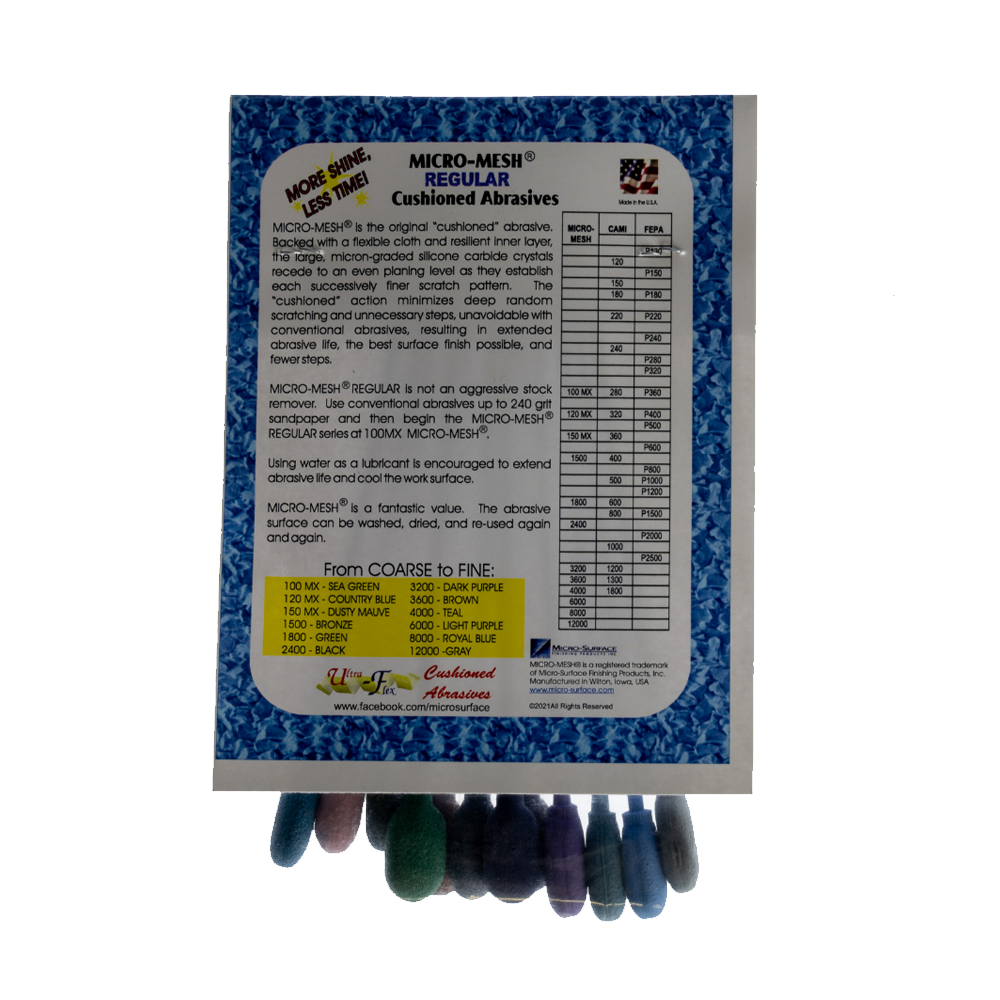 Micro-Mesh Polishing Swabs 5" Set of 12 Variety