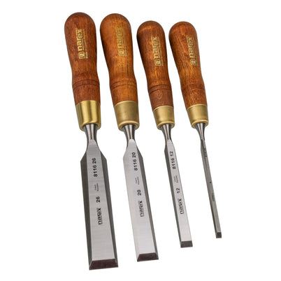 Narex Wood Line Plus Series 4pc Bevel Edge Chisel Set