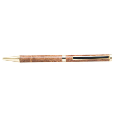 Carbatec Ball Point Pen Parts Gold Finish W/Black Clip - 5 Pack