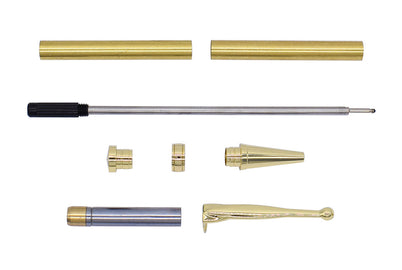 Carbatec Fancy Slimline Pen Kits Gold Finish - 5 Pack