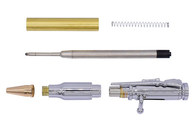 Carbatec Chrome Rifle Bolt Action Pen Kits