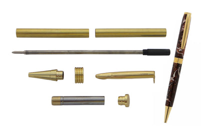 Carbatec Gold Streamline Pen Kits - 5 Pack