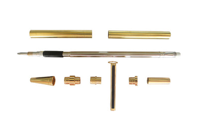 Carbatec Pencil Parts with Gold Finish - 5 Pack