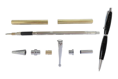 Carbatec Fancy Slimline Pencil Kits Chrome Finish - 5 Pack