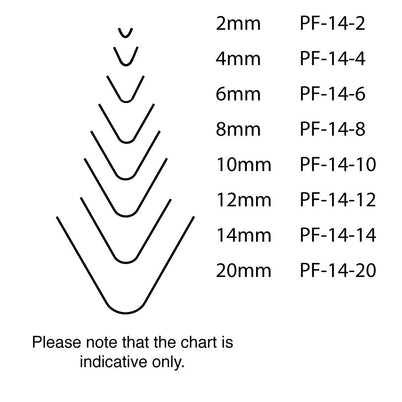 Pfeil V 55° Straight Gouge - 20mm - #14