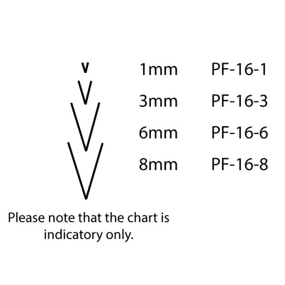 Pfeil V 35° Straight Gouge - 1mm - #16