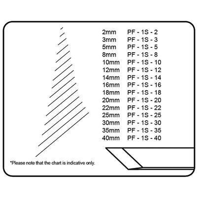Pfeil Double Bevel Straight Skew - 5mm - #1S