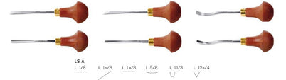 Pfeil Individual Lino Chisel - #1A sweep - Straight S/BENT - 8mm