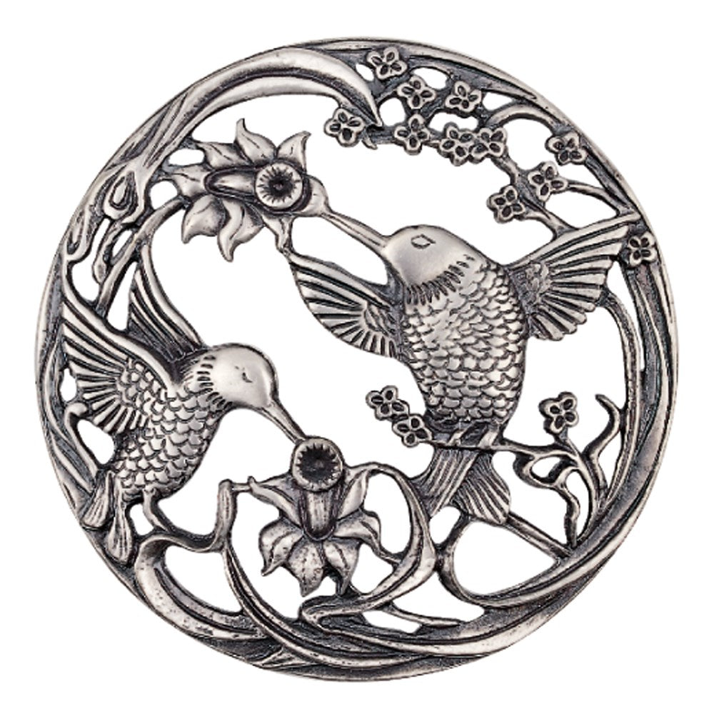 Carbatec Pewter Potpourri Lid - Hummingbird