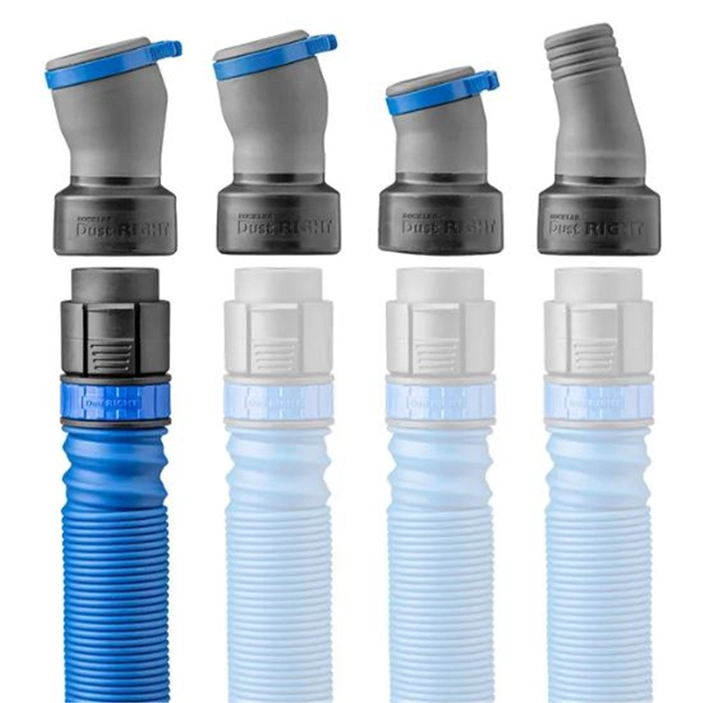 Rockler Dust Right FlexiPort Power Tool Hose Kit with Click-Connect, 3' to 12' Expandable Hose