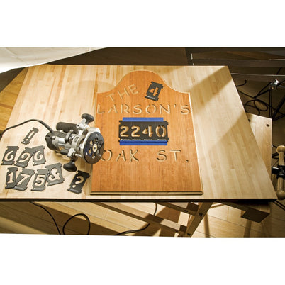 Rockler Signmaker's Kit Includes Number Kit -  Letter Kit -  Bushing & Bit