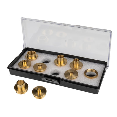 Carbatec Router Template Guide Set – 9pce Solid Brass Guides - Imperial