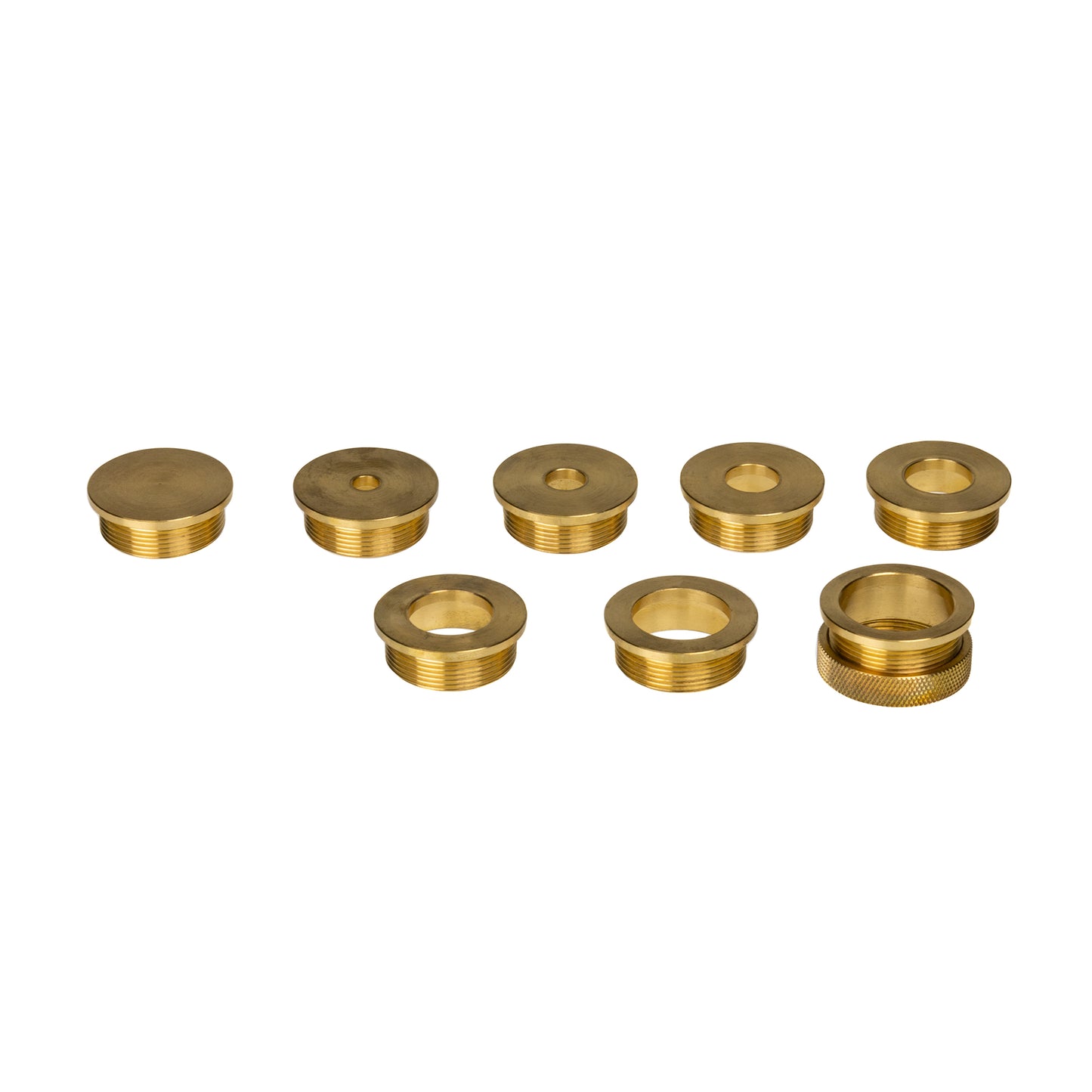 Carbatec Router Plate Insert Set – 9pce Solid Brass Inserts