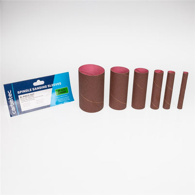 Carbatec 6Pce Sanding Sleeves 80 Grit to suit Triton TSPS450 Spindle Sander