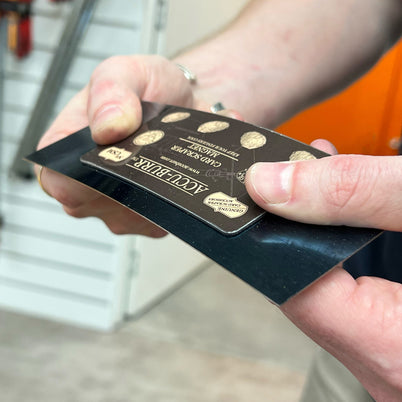 AAA ACCU-BURR™ Blue-Steel Card Scraper with Flux-Cool Magnet