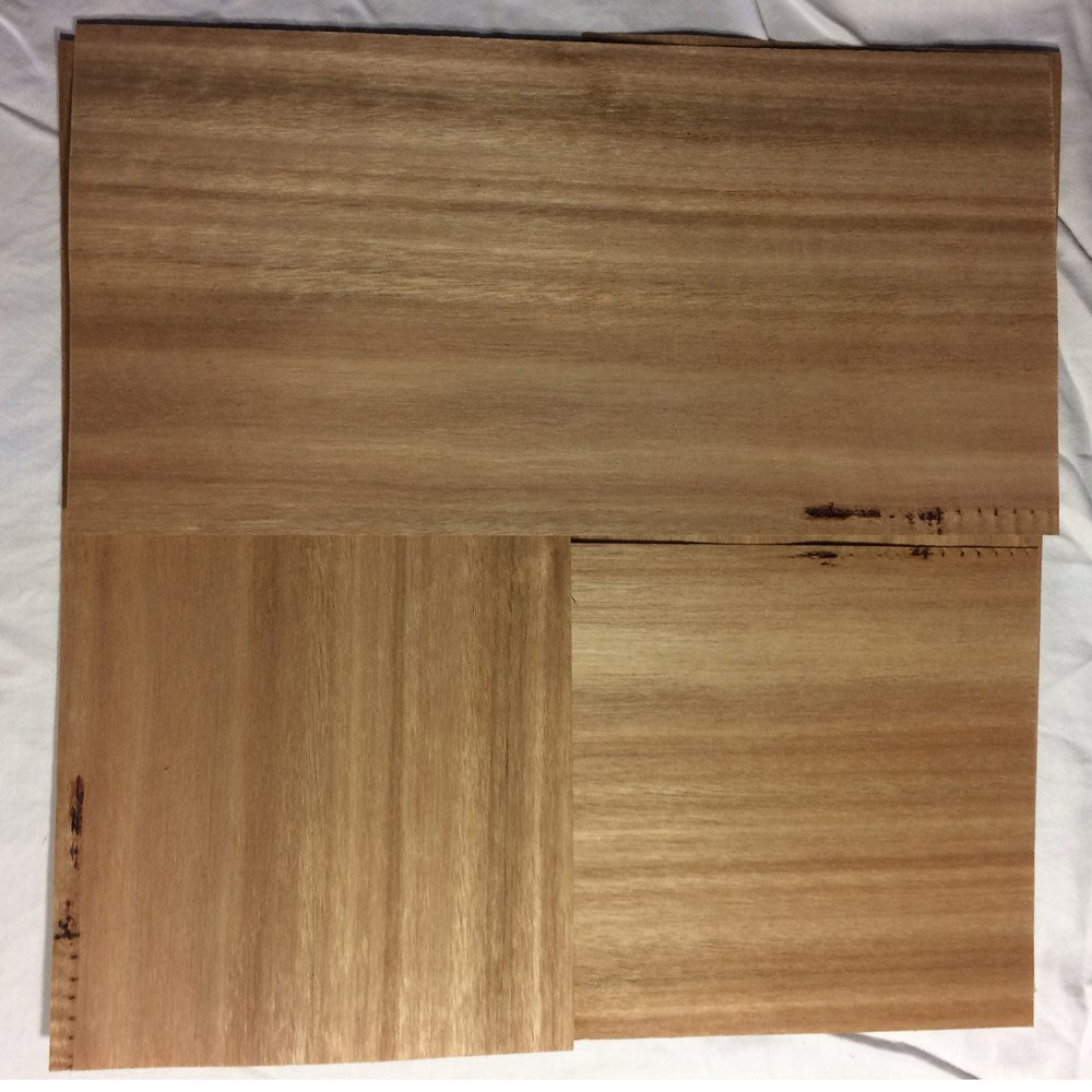 Rivergum Timber Four Piece Veneer Pack - Tasmanian Black Butt 400mm