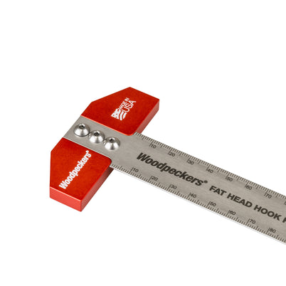 Woodpeckers Fat Head Hook Rule Metric 150mm FHR-150-M-23
