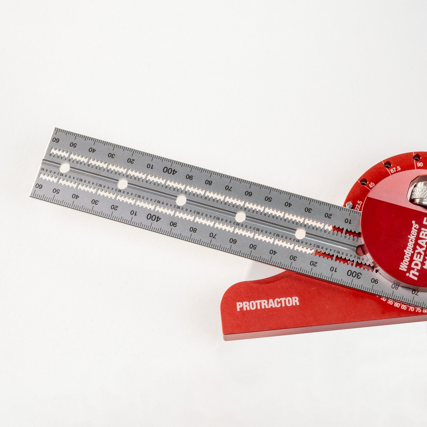 Woodpeckers In-Dexable Protractor 450mm Blade and Rack-It I-PI8B-M