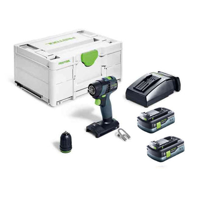 Festool TXS 18V Cordless Compact 2 Speed Drill 4.0Ah HighPower Bluetooth Set in Systainer