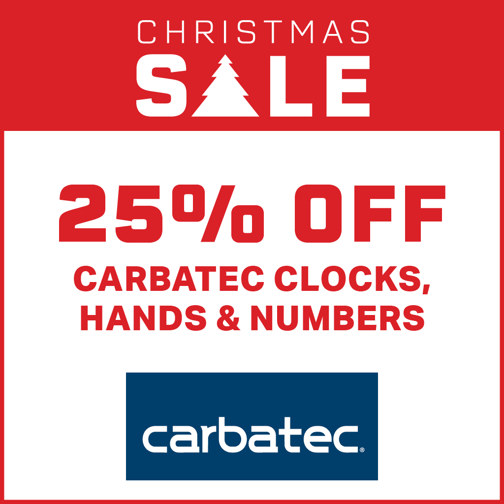 25% Off - Carbatec Clocks, Hands & Numbers