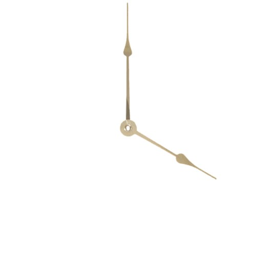 Carbatec Clock Hands - Hour & Minute - Gold - 110-120mm | Carbatec