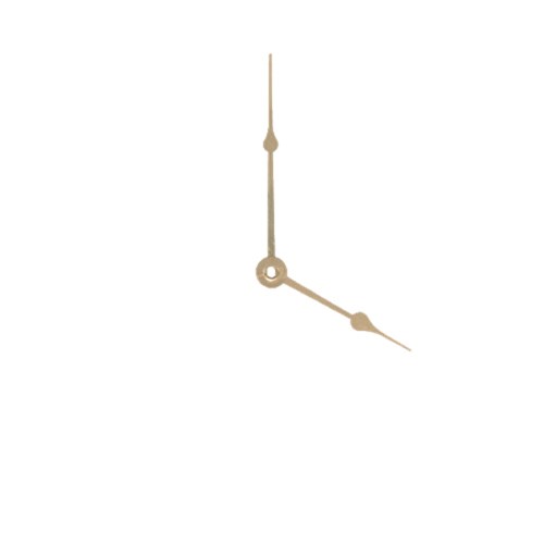 Carbatec Clock Hands - Hour & Minute - Gold - 87mm | Carbatec