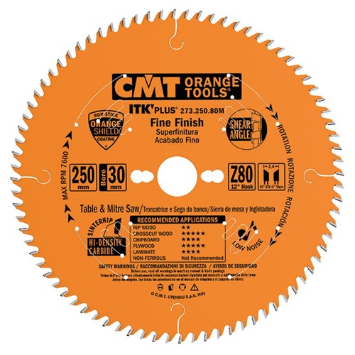 Cmt Itk Plus Thin Kerf Fine Cut Off Blade 300mm 96 Tooth Carbatec 