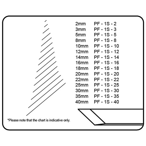 Pfeil Double Bevel Straight Skew - 16mm - #1S | Carbatec